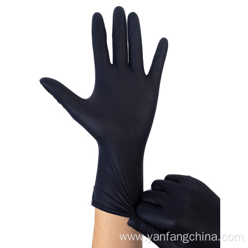 Black Large and Medium Exam Disposable Nitrile Gloves